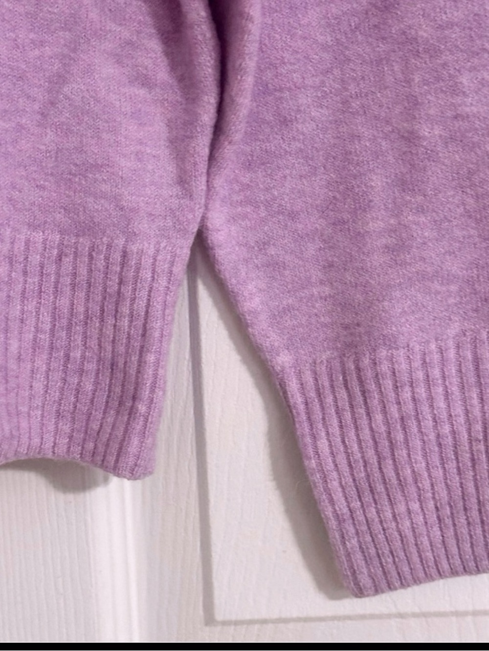 J. Crew Polo Sweater Women’s Small Lilac Purple Merino Wool Alpaca Blend - Picture 4 of 9
